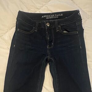 American Eagle Outfitters Women's Dark Blue Skinny Jeans